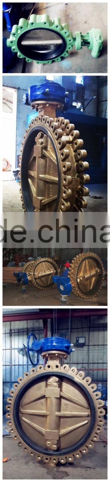 Lug Type stainless steel Center line-type soft seated sanitary Rubber lined butterfly valve for sanitary valve