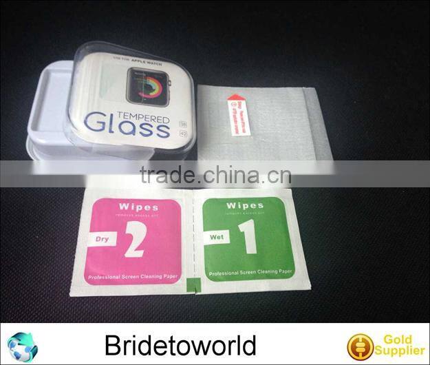 Factory custom waterproof mobile phone tempered glass screen guard for apple watch screen protector