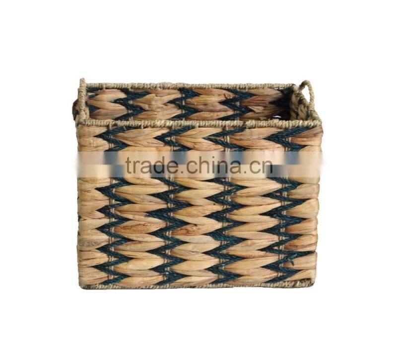 New designs! Rectangular water hyacinth basket/storage basket/ decorative basket with 2 handle