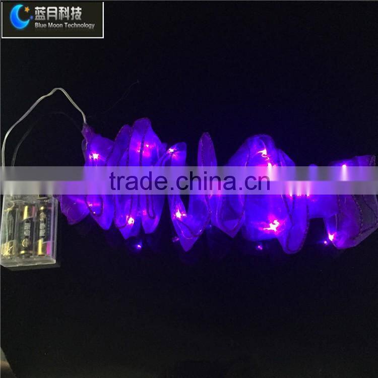 Green Color Raindrop christmas lights with 2M ribbon