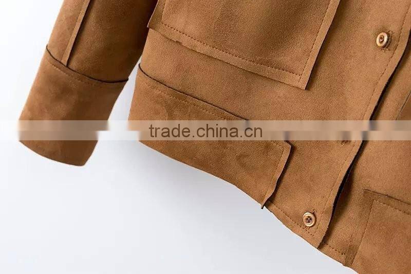 wholesale clothing two pockets front short jacket