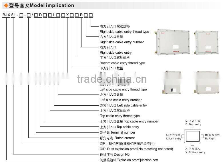 BJX51 Ex Junction Box safe explosion proof junction box 300*200mm