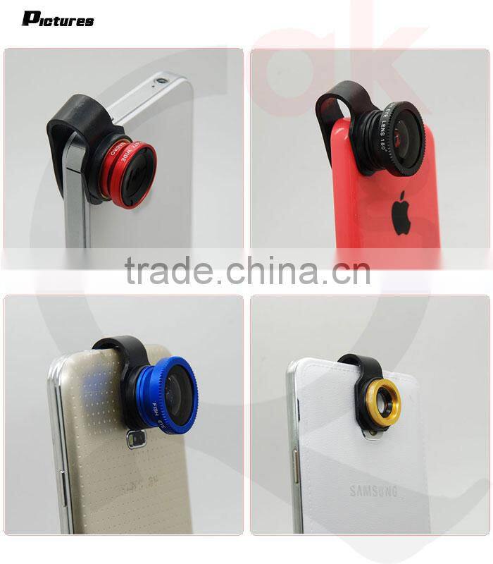 For all smartphone 3 in 1 lens camera lens for iphone4 4s 5 s samsung htc nokia