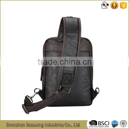 High Quality PU Leather Men Crossbody Sling Bag