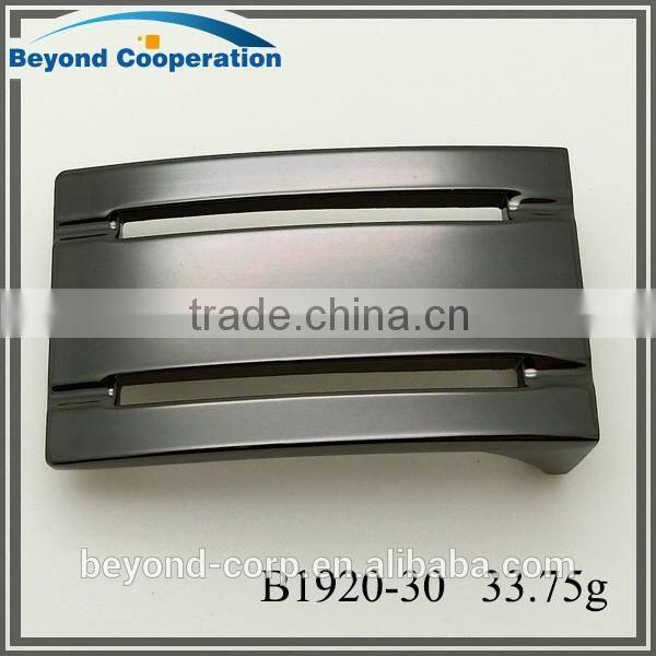 2016 new mould flap plaque buckle shiny gun metal nickel-free coating plain plate buckle