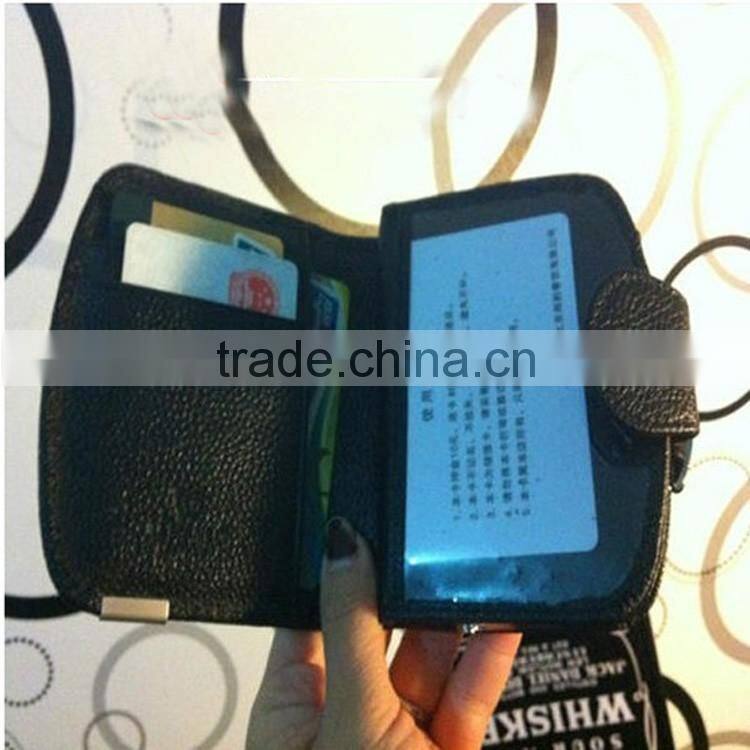 Famous designer clip money wallet with anmial pattern leather