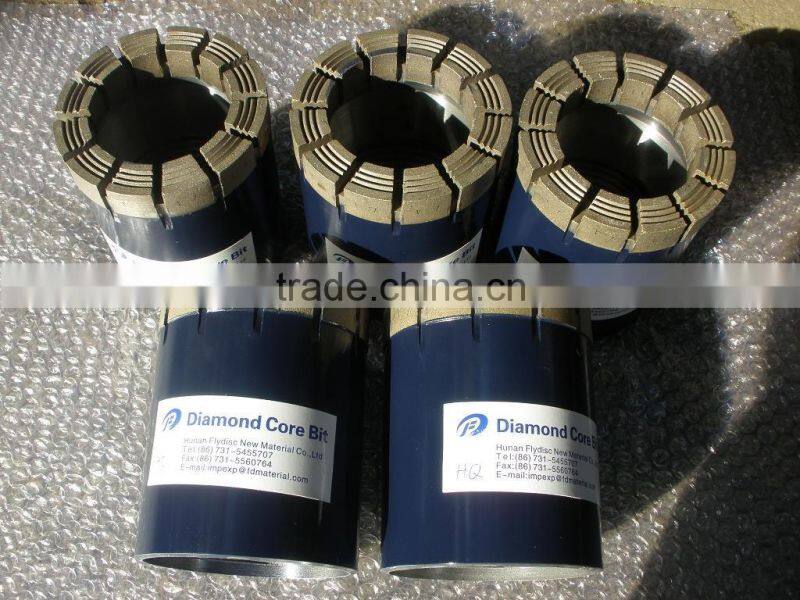 AQ,BQ,NQ,HQ,PQ Size Impregnated Diamond Core Drill Bits