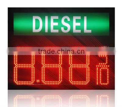 48 inches 12" 8.889 Green LED gas price signs digital for Gas Station
