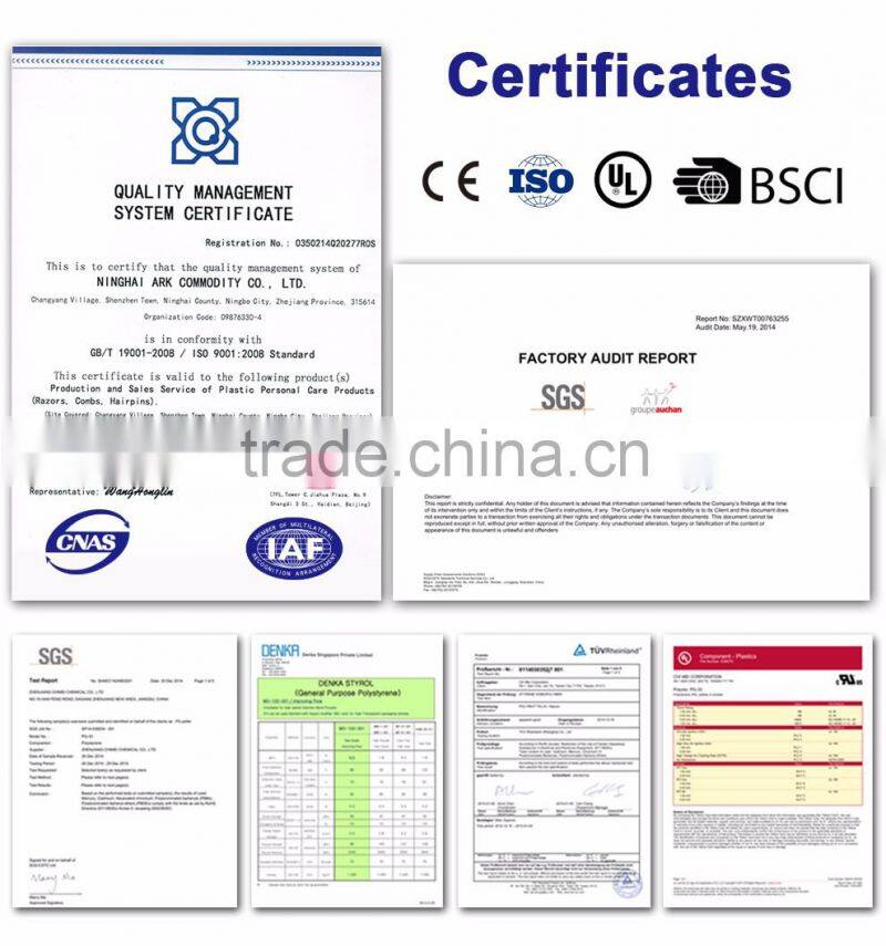 Professional beautiful comb with razor blade