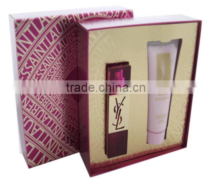Recyclable high quality cosmetic packing paper box for gift