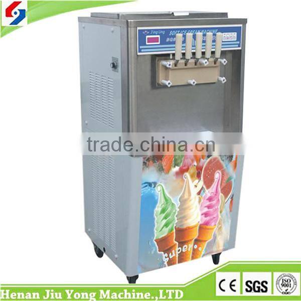 CE Approve Commercial Soft Ice Cream Machine with 3 flavor