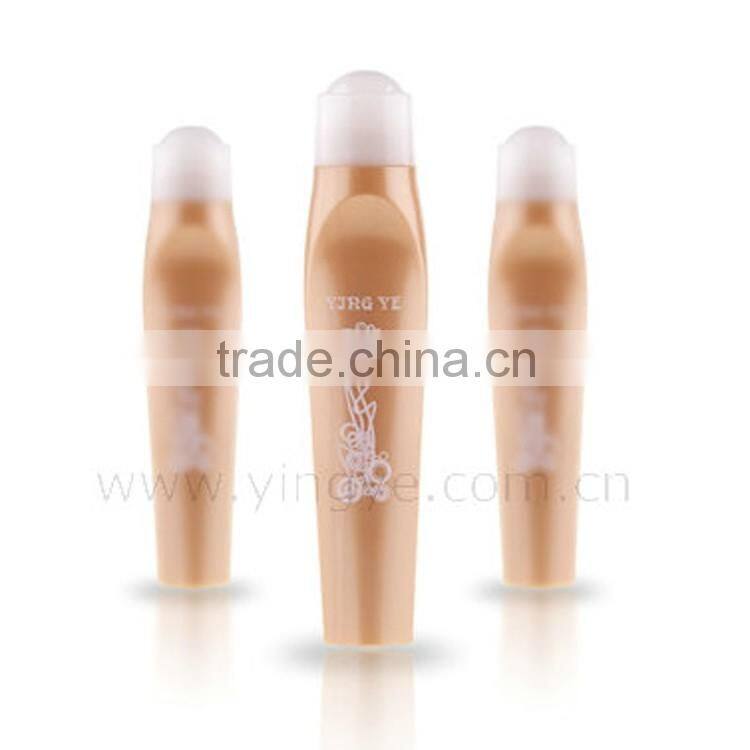 Slim gold plastic roll on lipgloss bottle