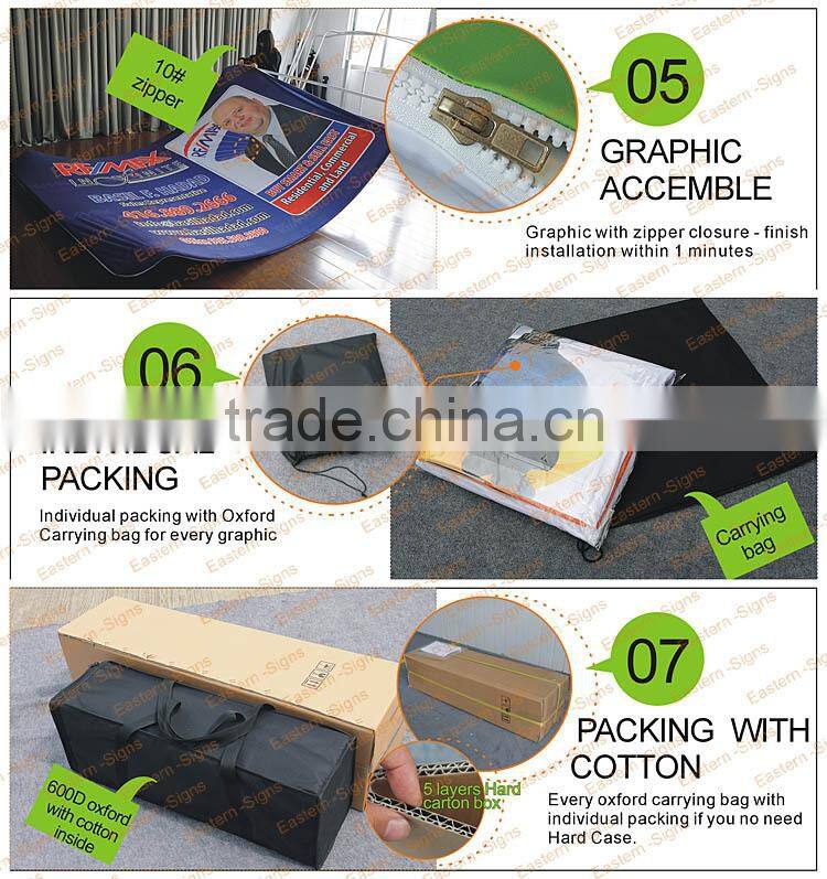 High Performance Fabric Printed Heat Transfer Printing Pop-Up Exhibition Stand
