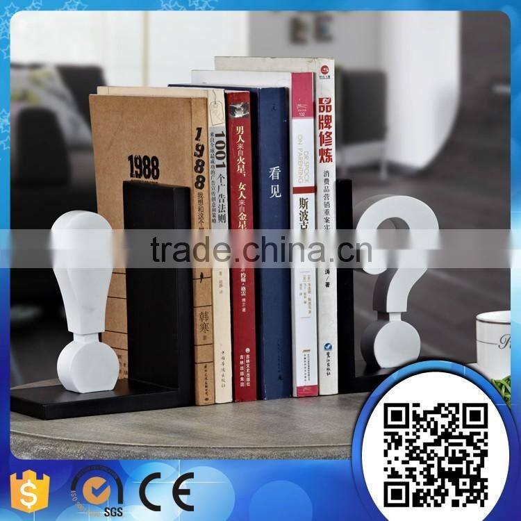 Modern home decor item resin punctuation design bookend