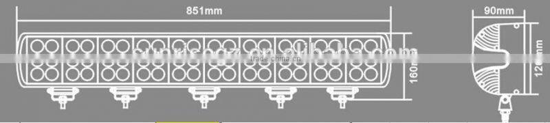 3W each LED,180W Three Row Epistar LED Work Light Bar,LED Mining Bar,for SUV JEEP Offroad Car(SR-TUE3-180A,180W)Spot/Flood/Combo