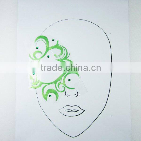 Custom sparkling clown eyelid sticker rhinestone eye tattoo sticker makeup eye sticker factory
