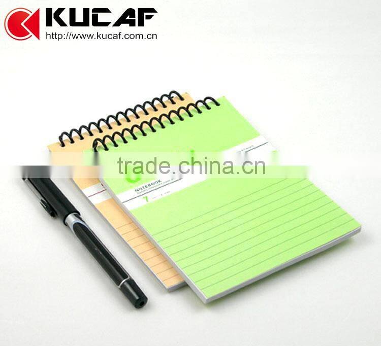 Cuatom small 300g art paper spiral hanging notepad with cord hanged around the neck