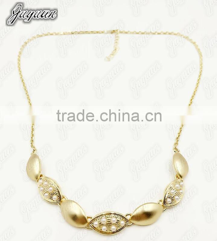 Juyuan Fashion 18K Gold Plated Pendant&Earring Pearl Set