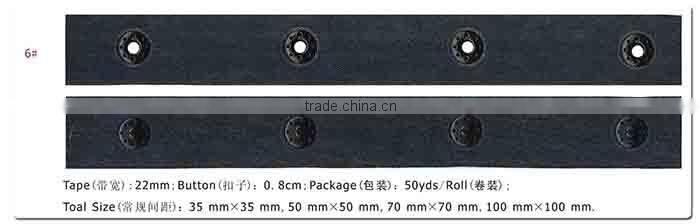 High Quality Snap Fastener Tape Curtain Snap Tape Colored Snap Tape
