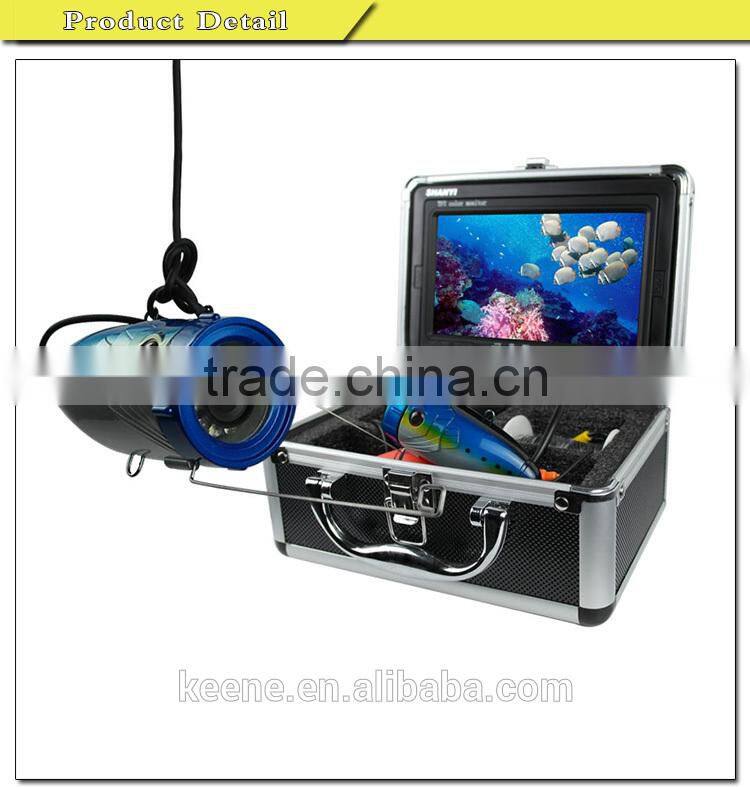 Underwater Fishing video camera with 50M underwater fish finder camera and 7" TFT color minitor