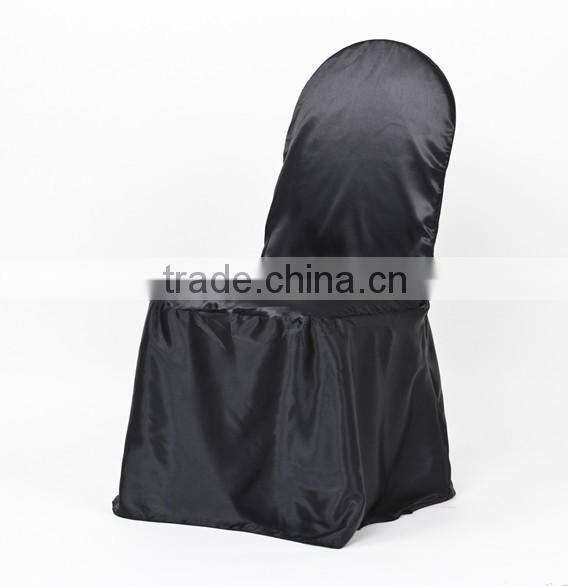 100% Purple polyester Satin Chair Cover for wedding