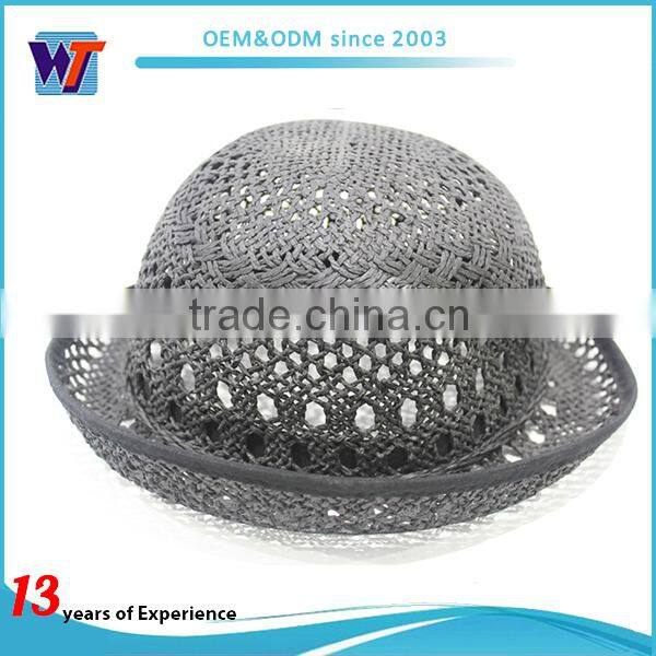 High quality summer beach straw bonnet hat