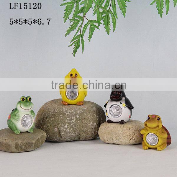 New products polyresin owl solar led lights outdoor