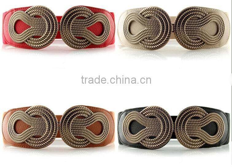 2015 elastic fashion lash to buckle dress belt