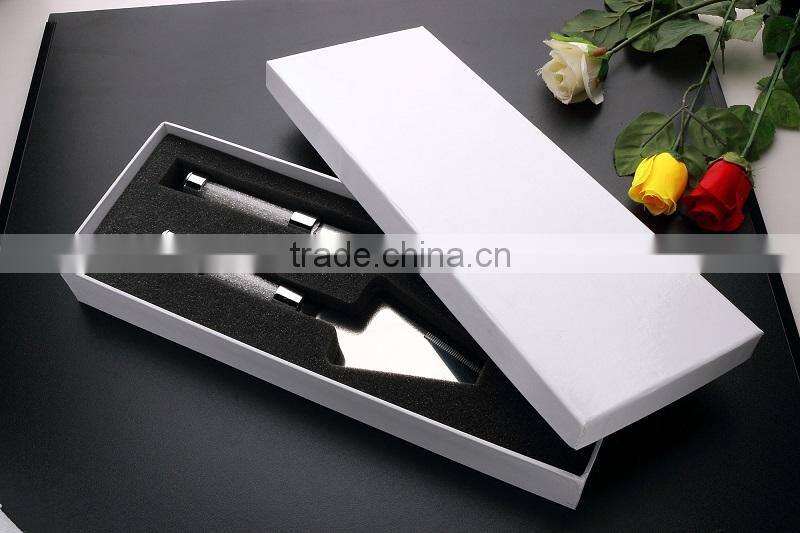 Elegant chinese steel knife cake set diamond for wendding party