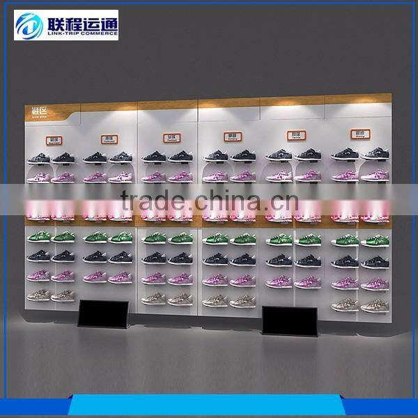 Good design stainless shop display shoe rack wall mounted shelves