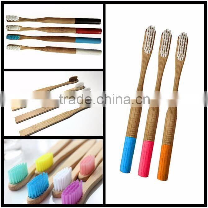 High Quality colorful charcoal wholesale wooden bamboo toothbrush