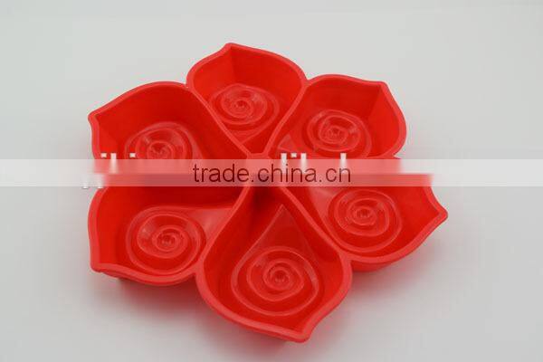 Silicone Microwave applicable flower shape pastry Cake Baking Pan