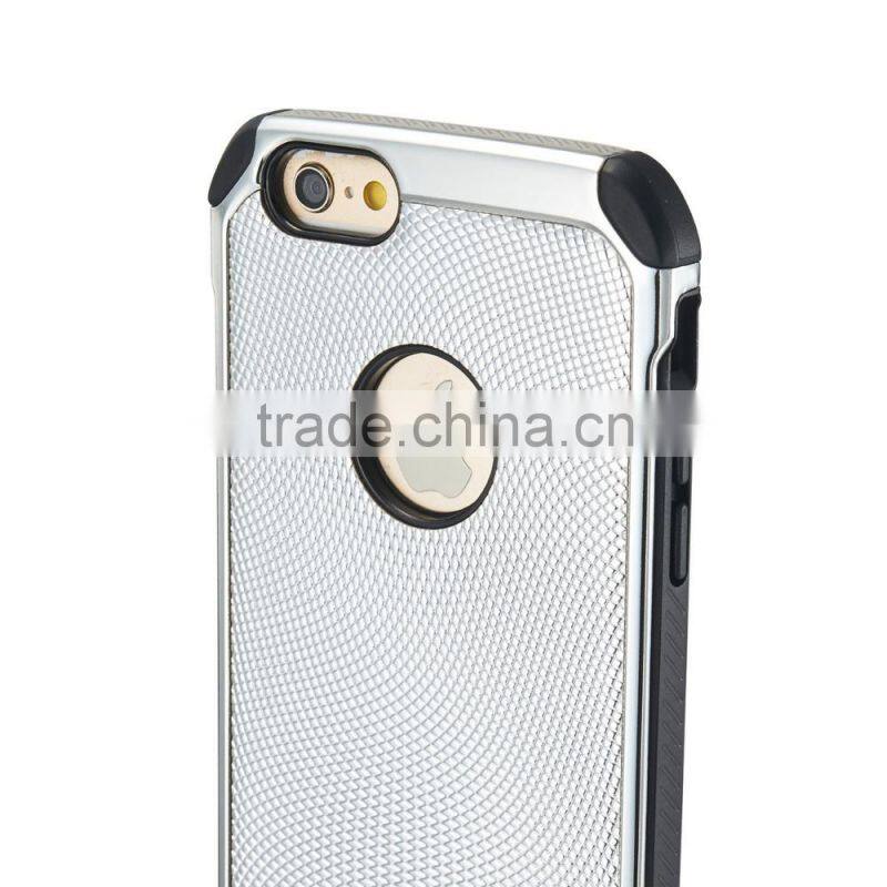 Electroplating Metal Cover Hybird TPU+PC Hard Case Shockproof Armor Back Case for iPhone 6 6s 6s Plus Samsung s7 s7edge