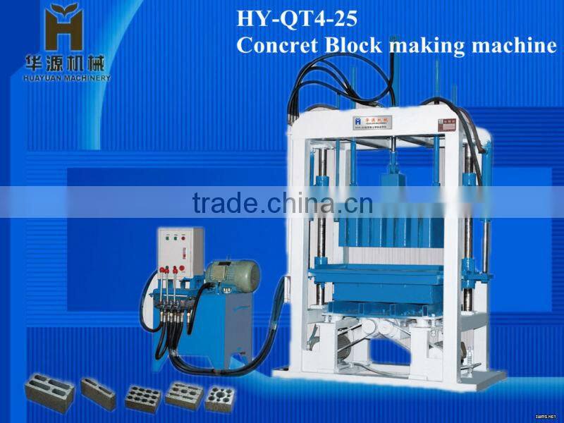 HY3-25 semi-automatic but easy operate block making machine aac block machine and price