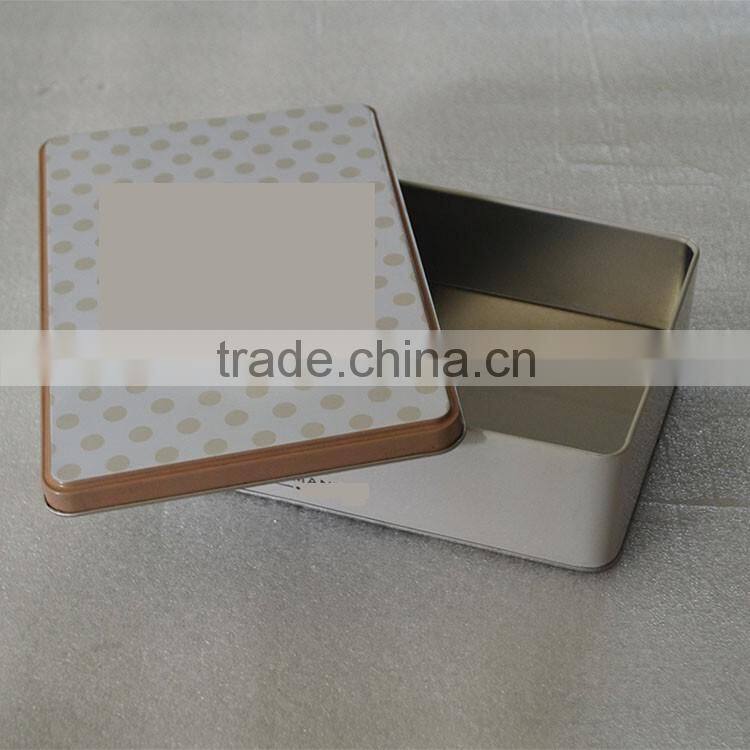 Rectangular gift metal tin box/biscuit tin box /candy metal tin box