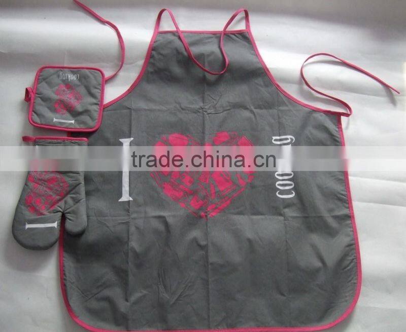 towel pot holder glove cake design apron set