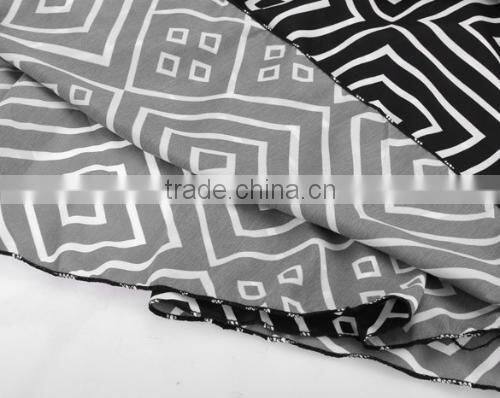 New Lady Women's Fashion Maxi Geometric Print Casual Long Pleated Party Skirt