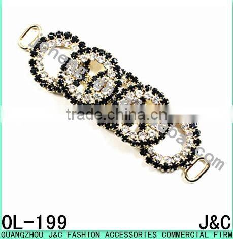 five ring shaped rhinestone shoe ornament/ shoe accessory/ shoe trim