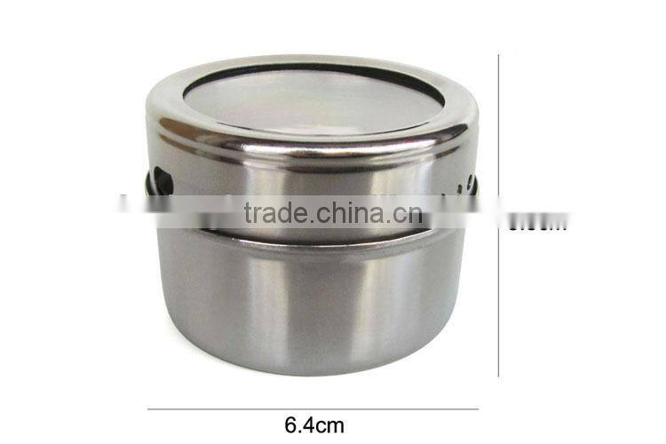 4pcs/set magnet tin spice bottle set with metal stand