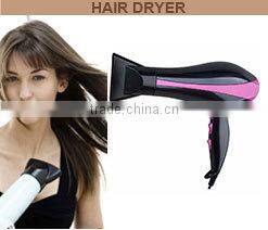 Foldable travel hair dryer with dual voltage 1000-1400W mini hair dryer