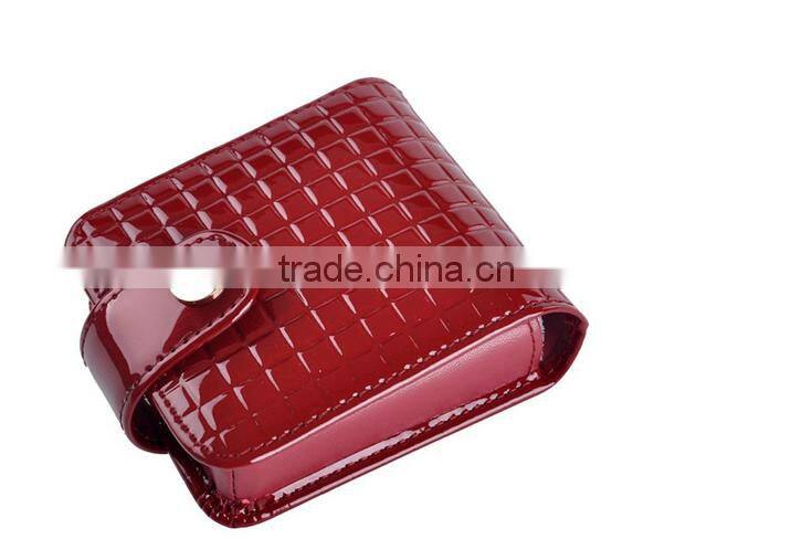 custom fashion design portable leather makeup case woman cosmetic bag