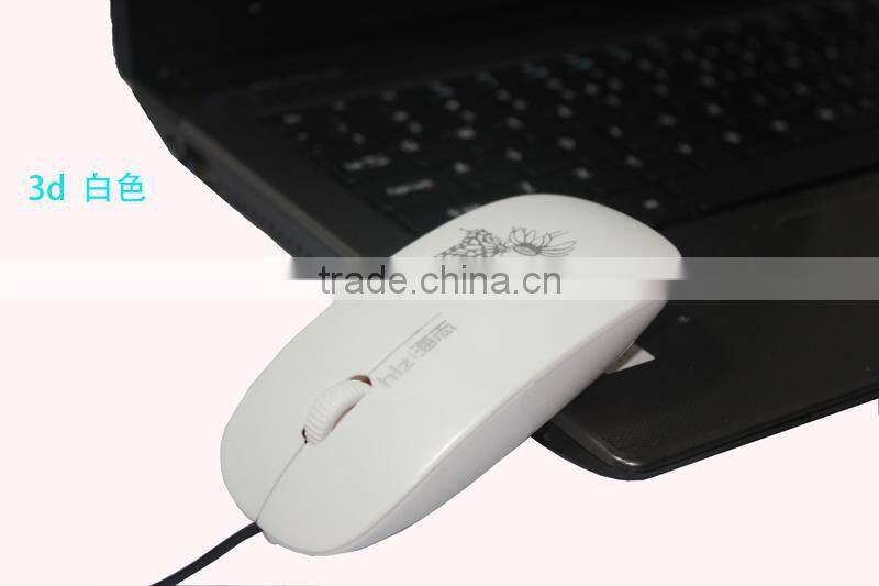 1200 dpi scalable cute and lovely schoolgirl notebook game mouse cable4 color optional