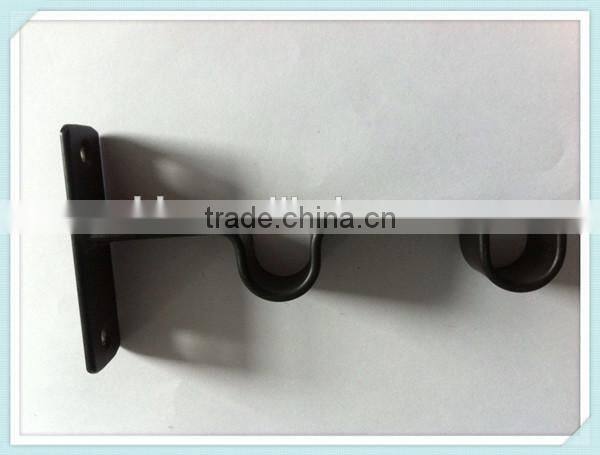 Home Decorative Double Metal U Bracket For Window Curtain Design
