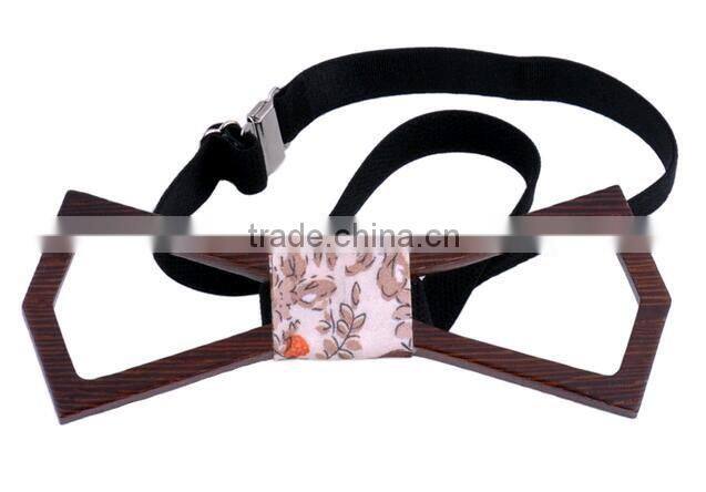 men Bamboo bow tie wholesale matts triangle plaid shape gentleman bow tie