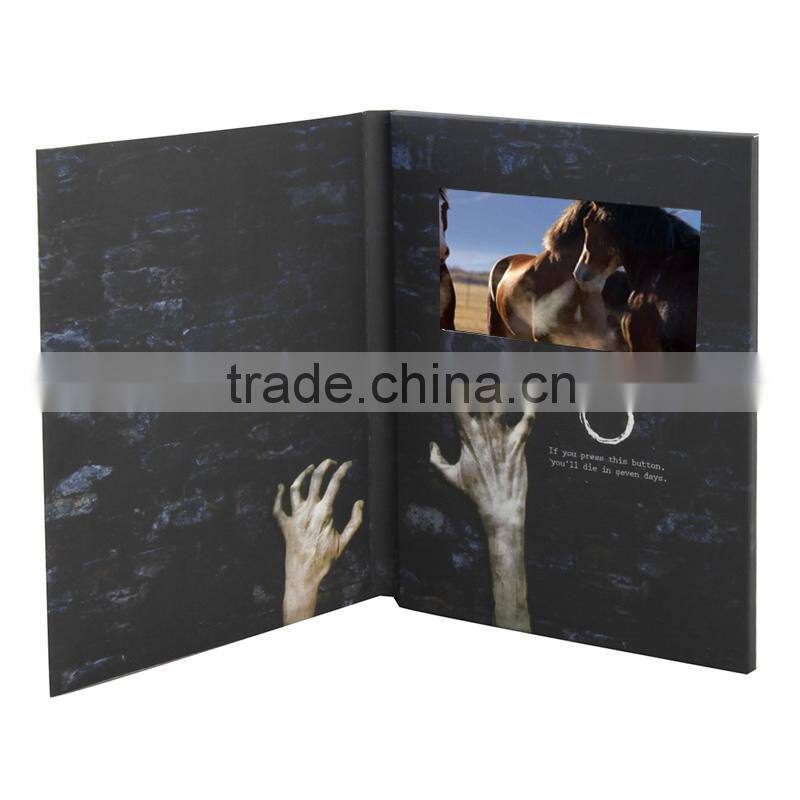 1300 mAh LCD 7 inch video brochure card custom greeting card printing