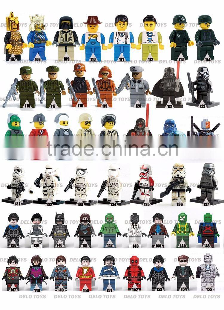 2016 hot items online plastic toys ABS materiel building blocks bricks bulk mini figures mixed DE00079-11