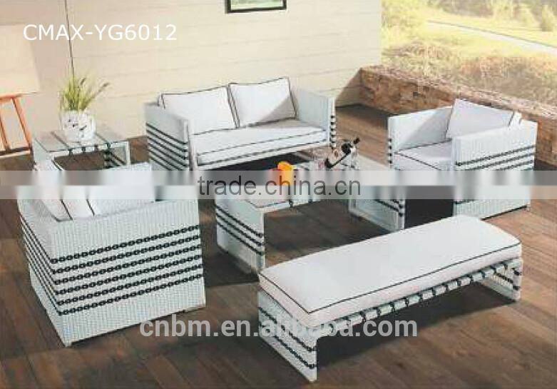 100% hand Rattan/Wicker Patio Sofa Outdoor Furniture Garden Sofa CMAX-6017