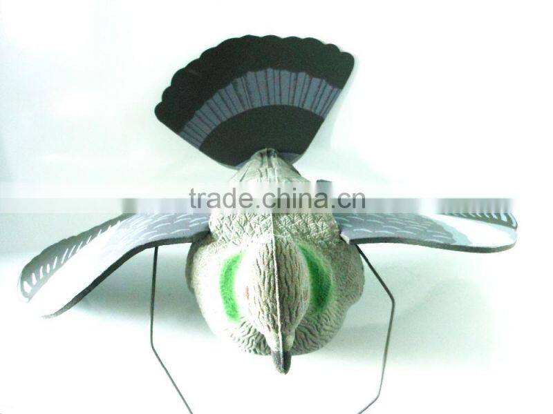 china plastic flocked pigeon with EVA wings