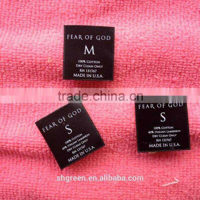 Fashion collection trousers taffeta printed labels