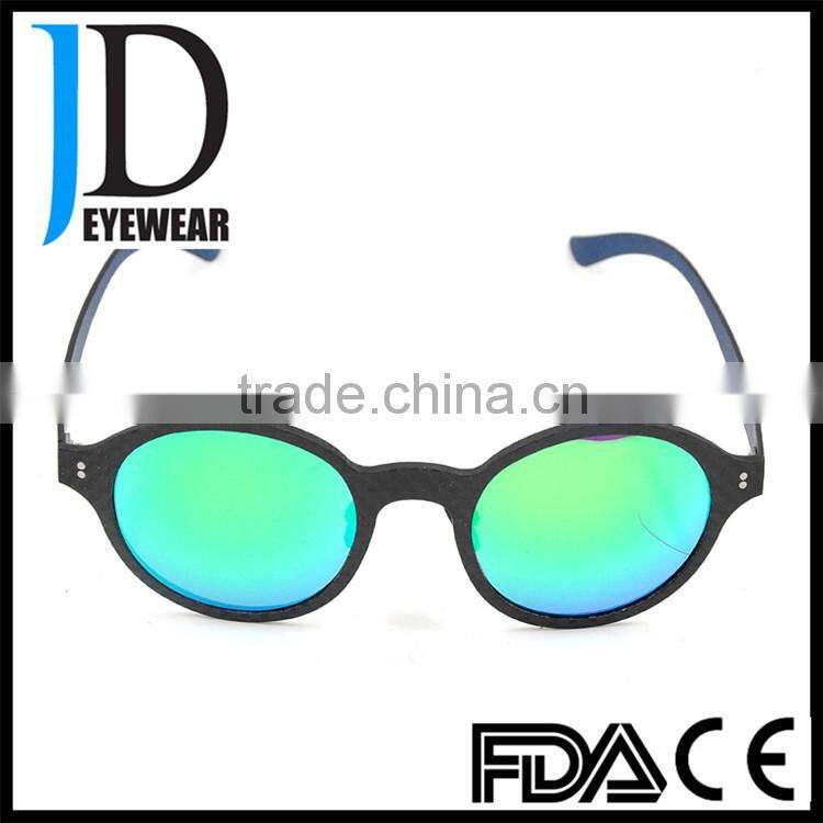 2016 hot custom print carbon fiber sunglasses green mirror